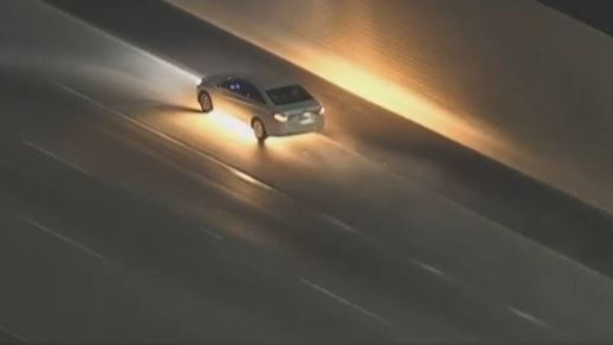 Watch Pursuit Ends in Flames on Freeway in Chino Hills NBC Los Angeles