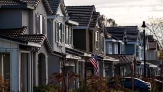 Homes in Rocklin, California, US, on Tuesday, Dec. 6, 2022. A record number of homes are being delisted as sellers face a sharp drop in demand, according to real estate brokerage Redfin.