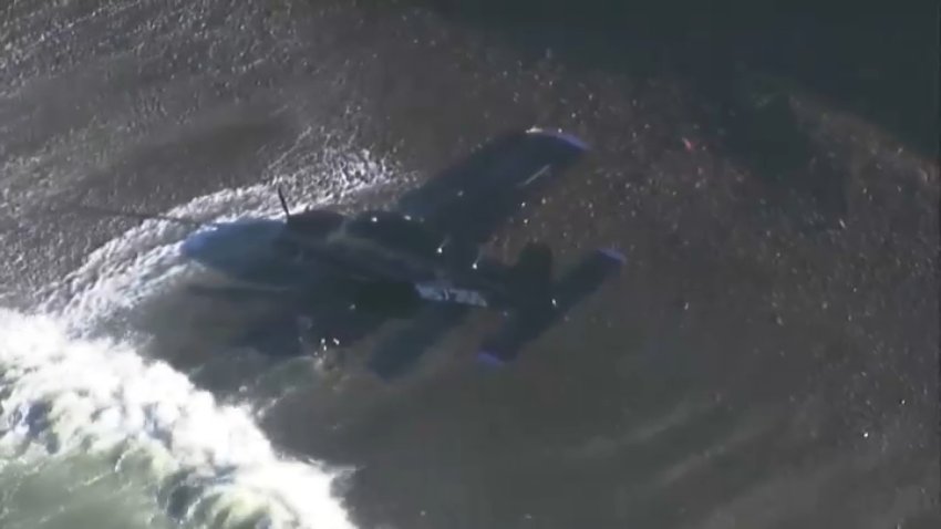 Plane Lands on Beach in Carlsbad