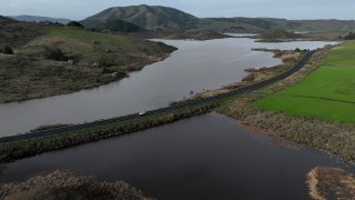 A view of Nicasio Reservoir.
