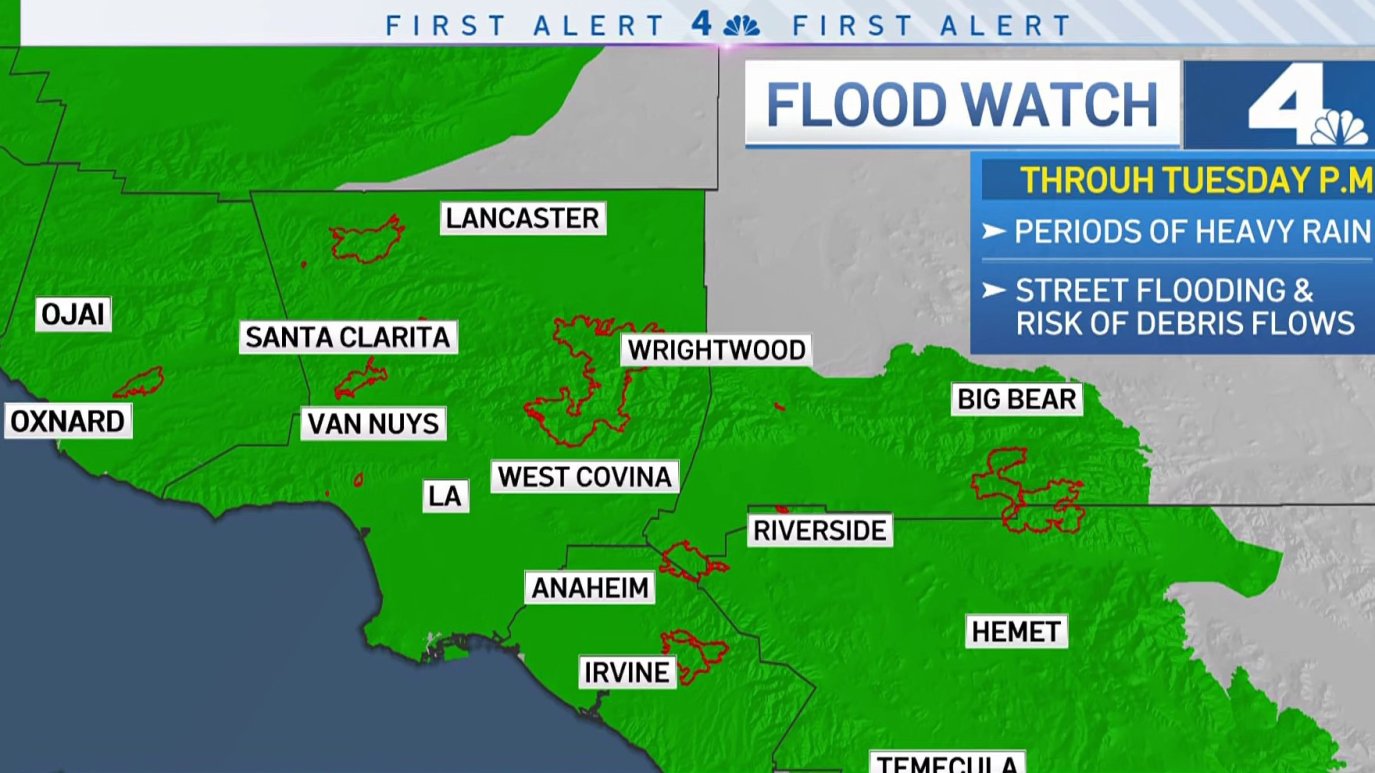 Map SoCal Wildfire Burn Areas Under Flood Watch NBC Los Angeles map-socal-wildfire-burn-areas-under-flood-watch-nbc-los-angeles