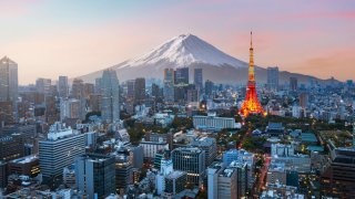 Mt. Fuji and Tokyo skyline