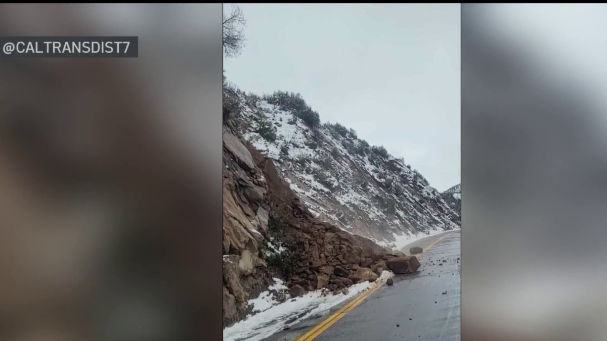 Video: Rockslide Causes Highway Closure Near Ojai