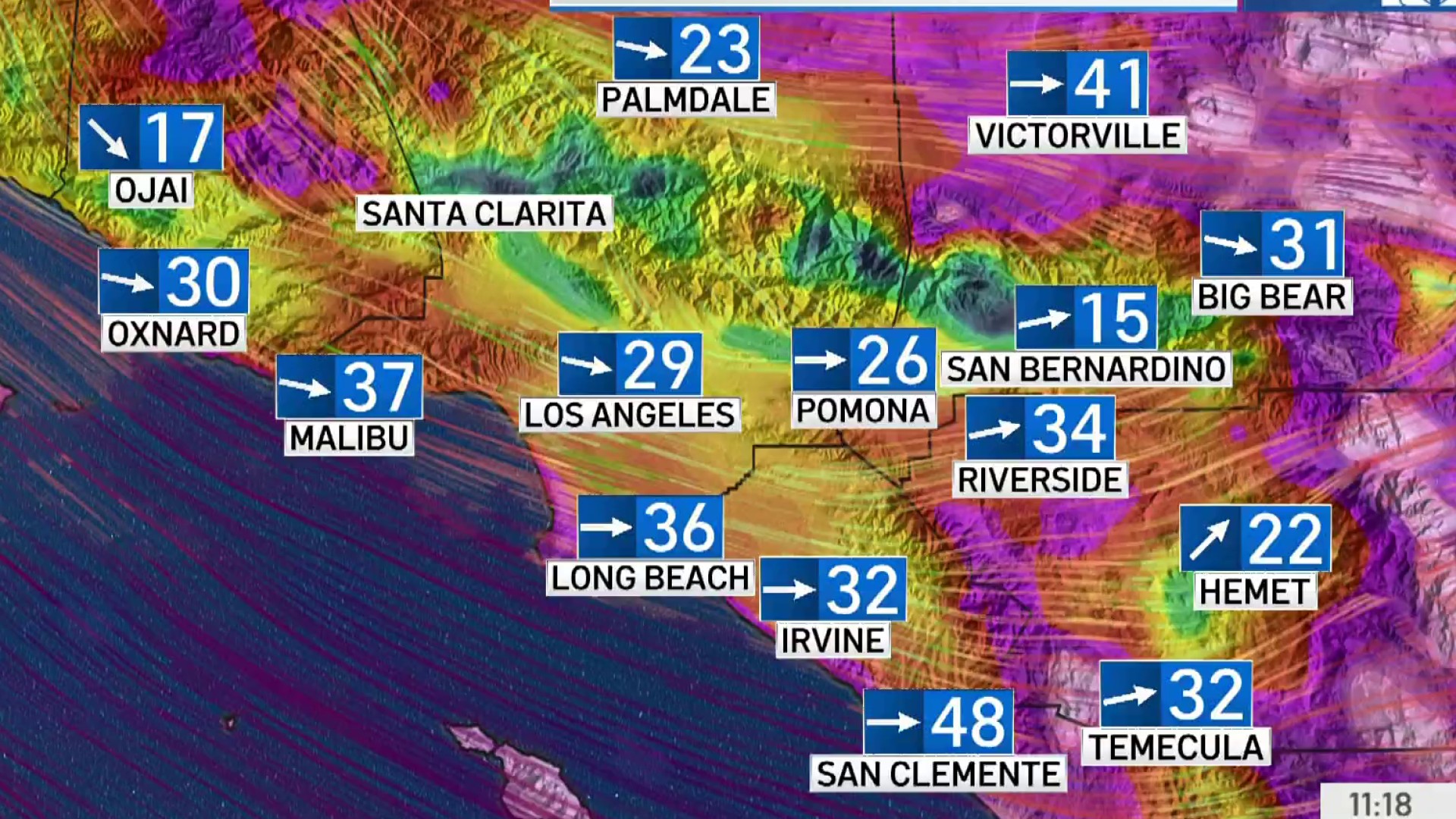 Colder, Windy Weather on Tap as Storm System Moves Toward LA