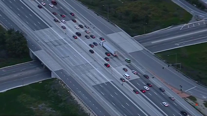 Stretch of 5 Freeway Crumbling in Glendale