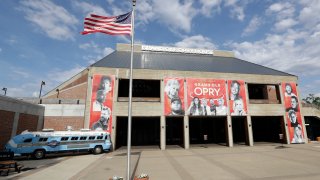 FILE – This April 28, 2020, photo shows the Grand Ole Opry House in Nashville, Tenn.