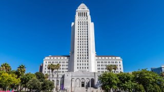 Los Angeles City Hall, California, USA in a sunny day