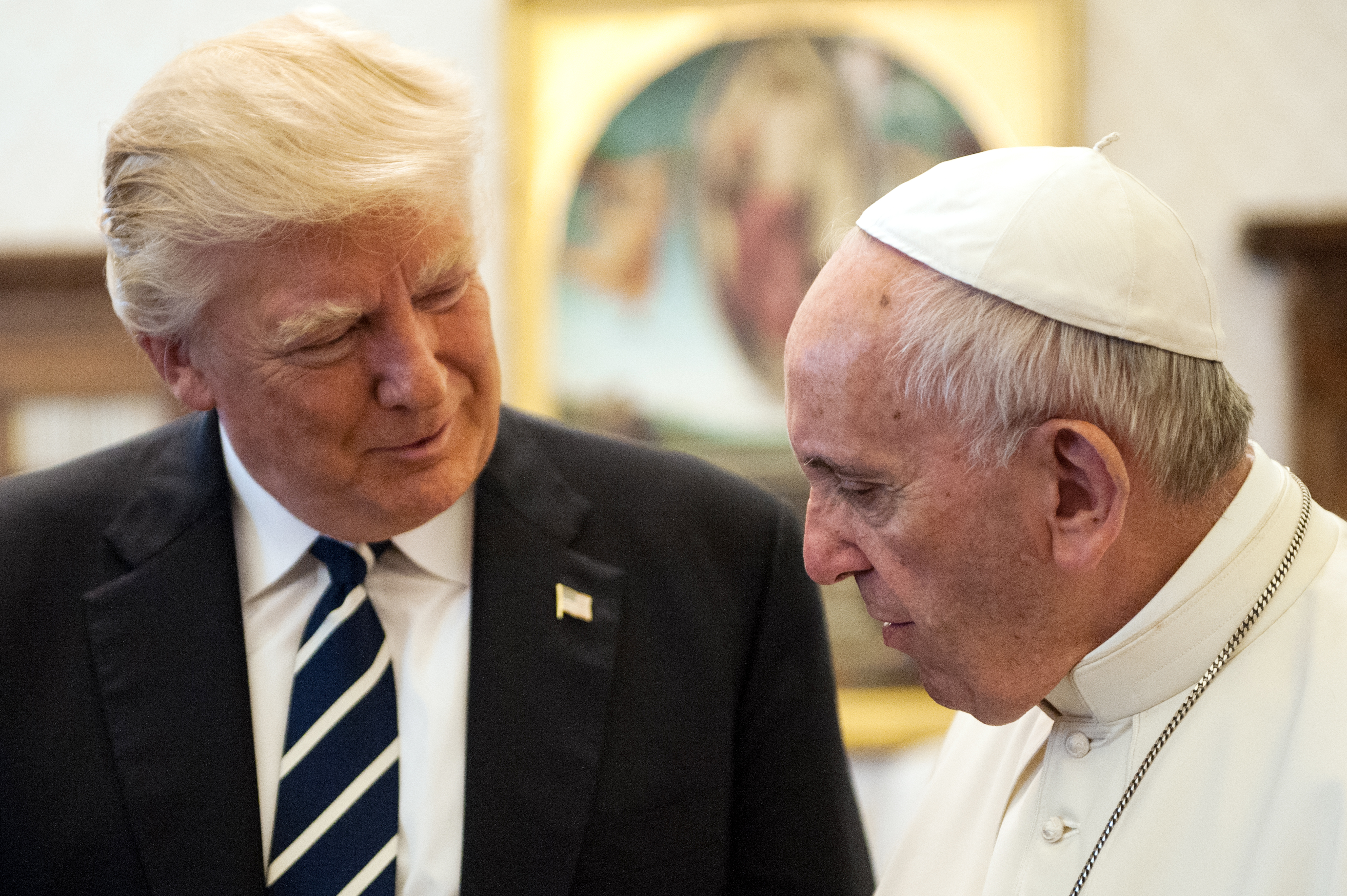 President Trump meets with Pope Francis for a private audience at the Vatican on May 24, 2017.