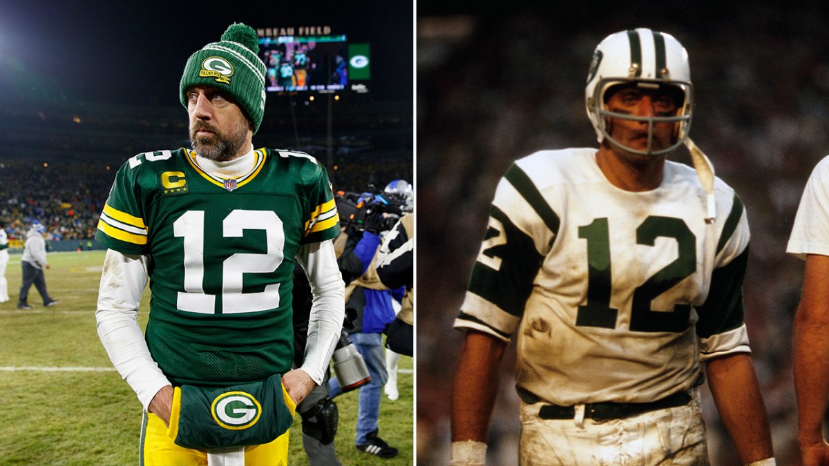 Aaron Rodgers could wear Joe Namath's iconic 12 jersey if plays for New  York Jets