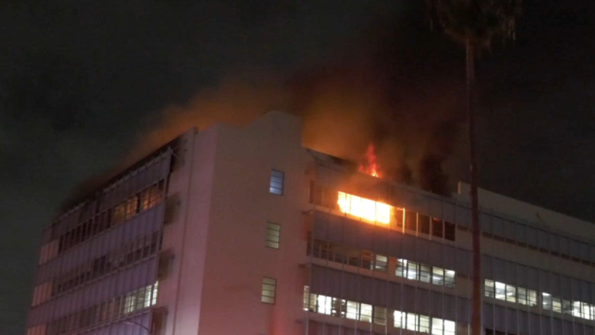 Massive Fire Breaks Out Inside LA County Social Services Building in Historic South Central