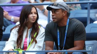 Erica Herman and Tiger Woods at the U.S. Open.