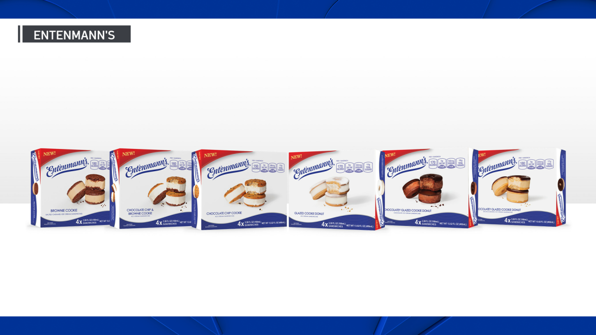 Entenmann’s Debuts 6 Ice Cream Sandwich Flavors Based on Its Baked