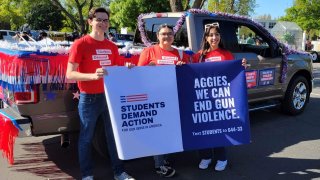Students protest in a call to combat gun violence.