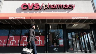 A CVS pharmacy stands in a Brooklyn neighborhood on February 08, 2023 in New York City.