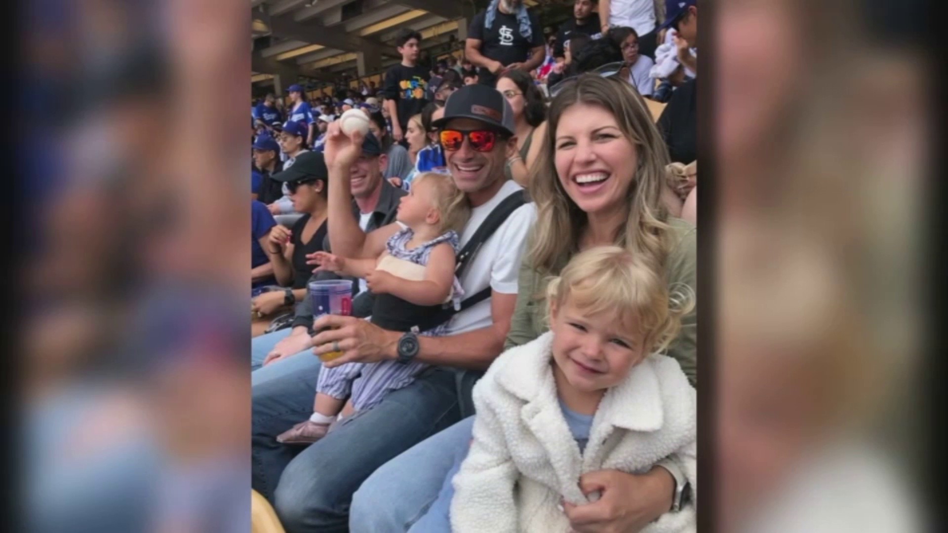 World's Coolest Dad Catches Foul Ball with Baby Strapped to His Chest and  Holding a Beer