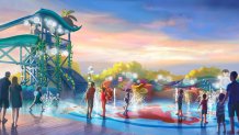 In summer 2023, a "Finding Nemo"-themed splash pad will be a part of the new Pixar Place Hotel when Disney's Paradise Pier Hotel is reimagined at the Disneyland Resort. The hotel will weave the artistry of Pixar into a comfortable, contemporary setting. (Artist Concept/Disneyland Resort)