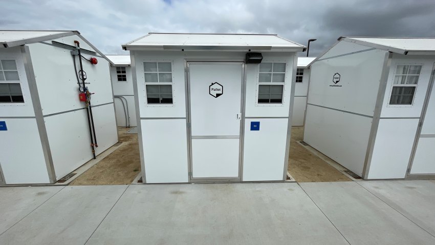 File image shows so-called “Tiny Homes” often used as interim shelter.