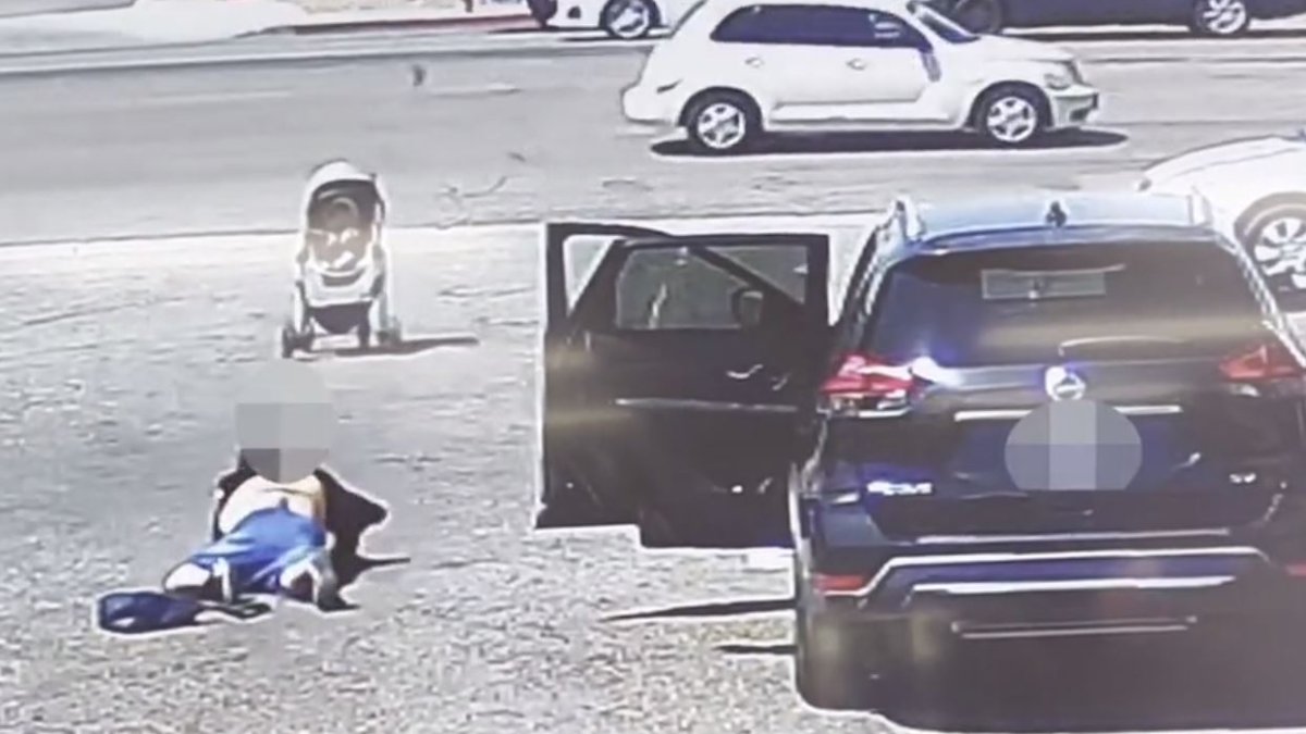 Watch Man Saves Stroller With Baby From Rolling Into Street NBC Los