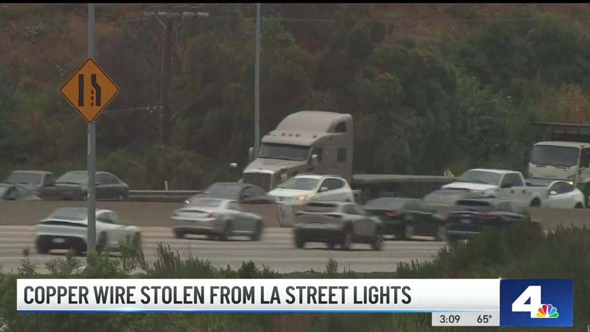 Copper wire stolen from LA street lights – NBC Los Angeles