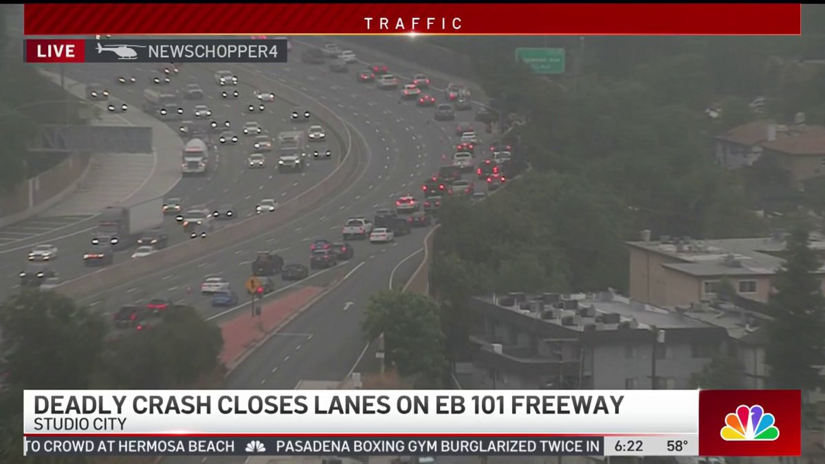 Deadly Crash Closes Lanes on 101 Freeway in Studio City – NBC Los Angeles