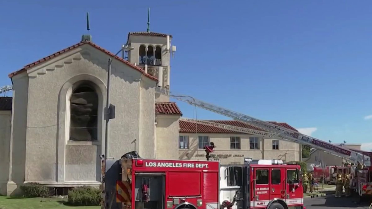 Arson investigation underway after fire burns church twice – NBC Los ...