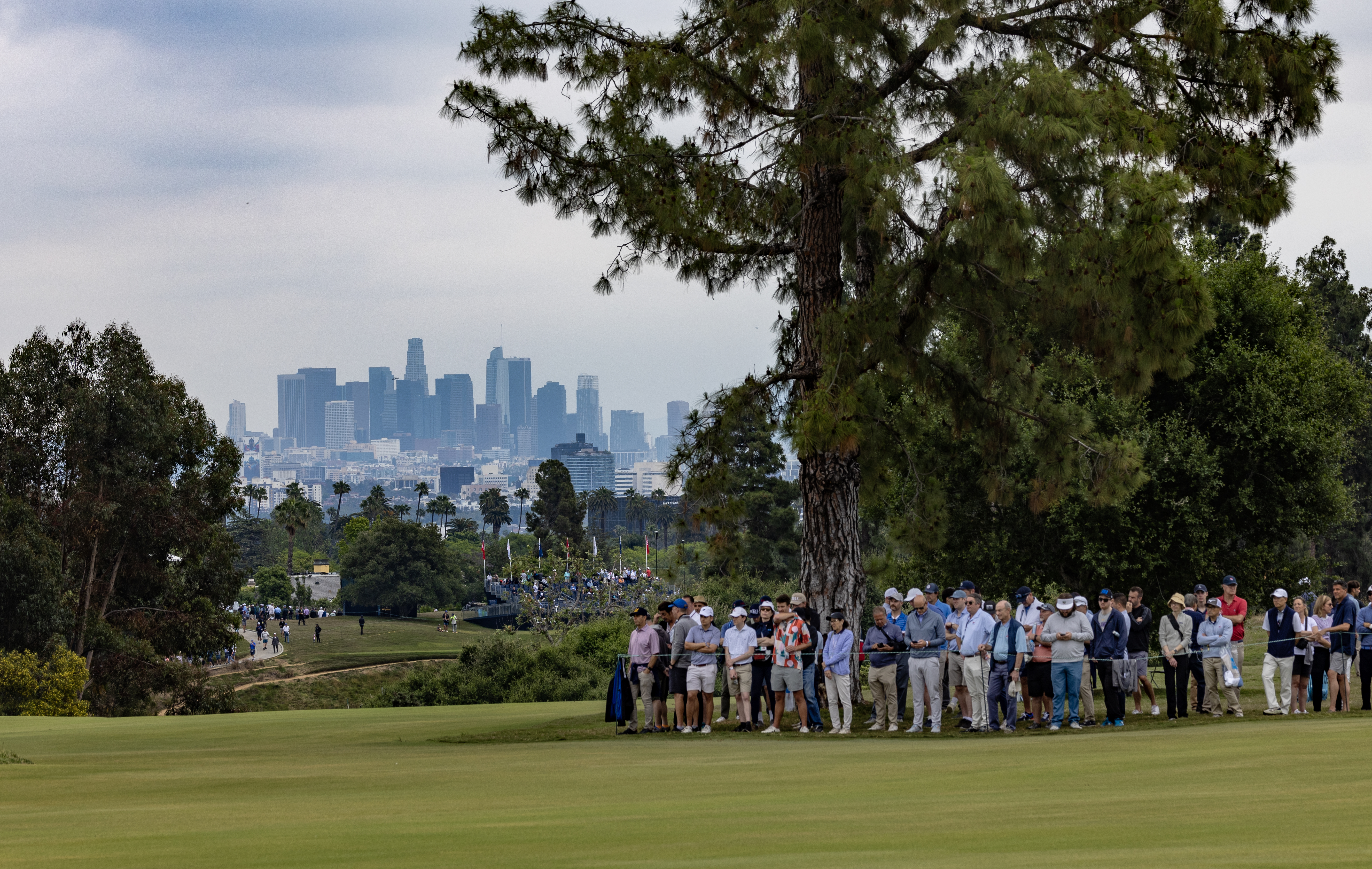 Members of the crowd are seen arriving before the start of the round  News Photo - Getty Images