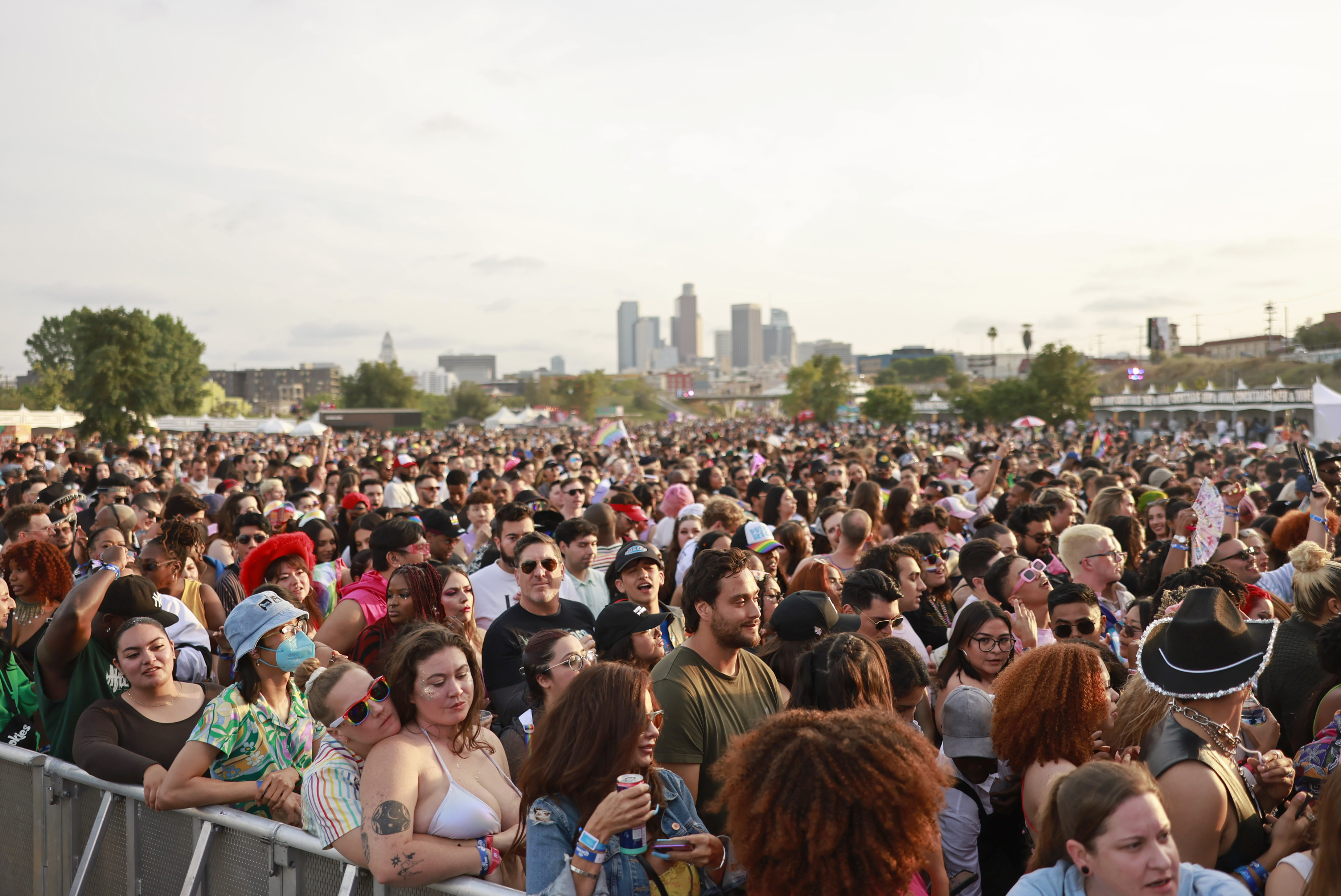 LOS ANGELES, CALIFORNIA – JUNE 09: Festivalgoers are seen during the 2023 LA Pride in the Park Festival at Los Angeles Historical Park on June 09, 2023 in Los Angeles, California. (Photo by Emma McIntyre/Getty Images)