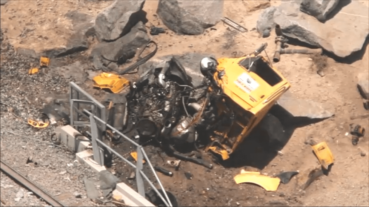 Scenes from the Amtrak train derailment in Moorpark NBC Los Angeles