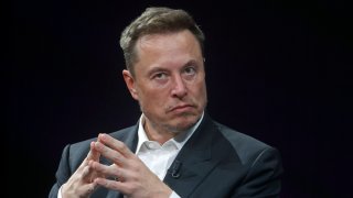 Chief Executive Officer of SpaceX and Tesla and owner of Twitter, Elon Musk attends the Viva Technology conference dedicated to innovation and startups at the Porte de Versailles exhibition centre on June 16, 2023 in Paris, France.