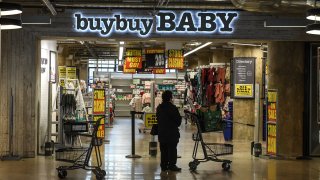 “Store Closing” signs at a Buy Buy Baby store in the Brooklyn borough of New York, on Monday, Feb. 6, 2023.
