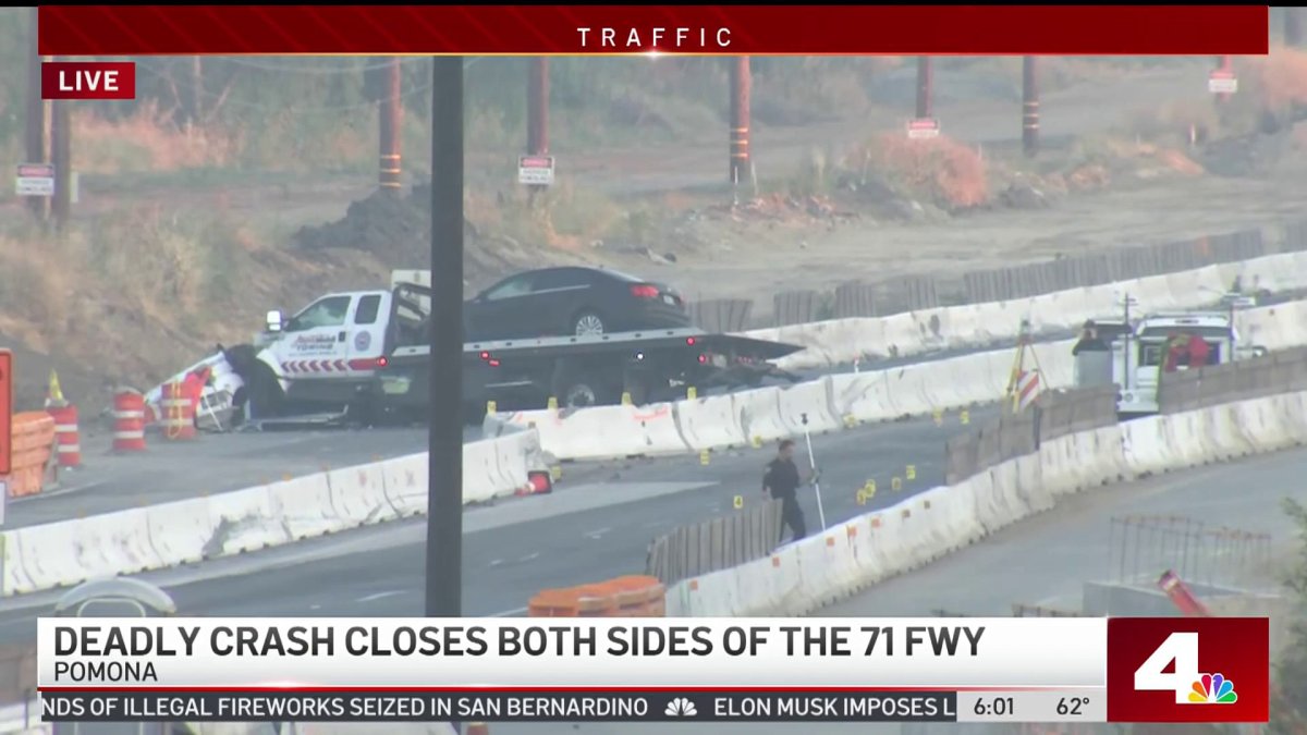 One Killed in 71 Freeway Crash in Pomona NBC Los Angeles