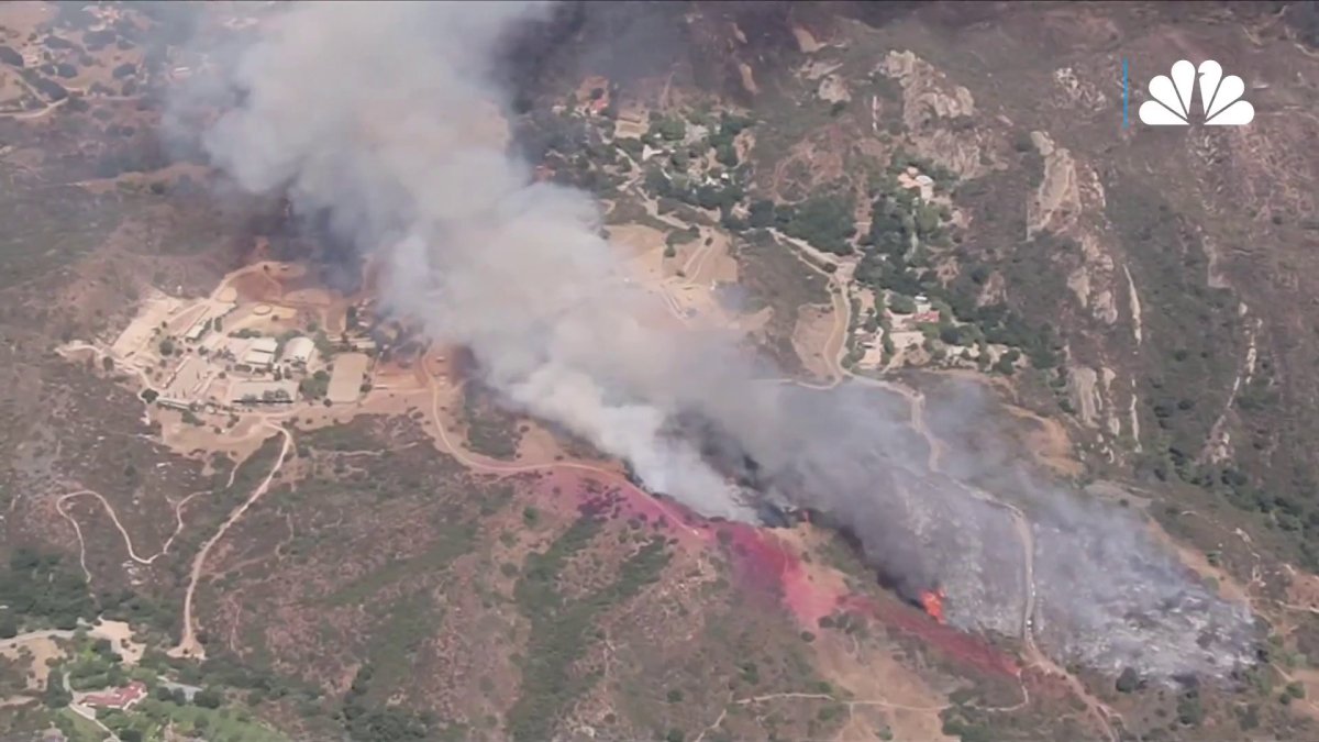 Owens Fire Burns 50 Acres in Topanga Canyon NBC Los Angeles