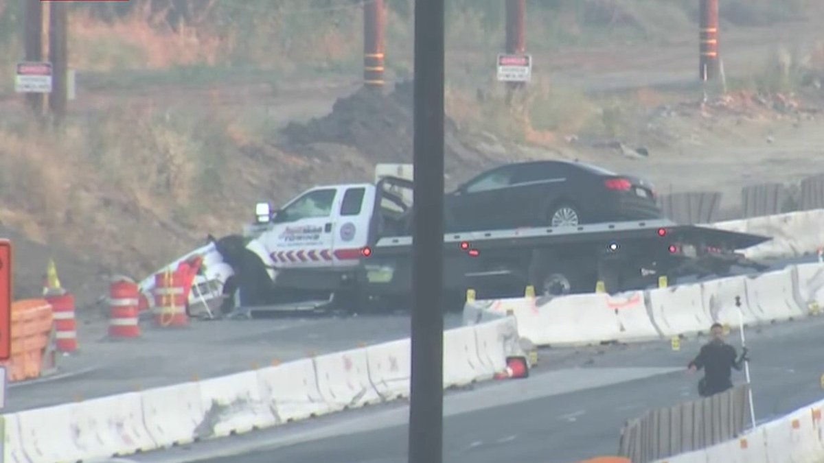 One Killed In Flatbed Tow Truck Crash On 71 Freeway In Pomona Nbc Los One Killed In Flatbed Tow Truck Crash On 71 Freeway In Pomona Nbc Los