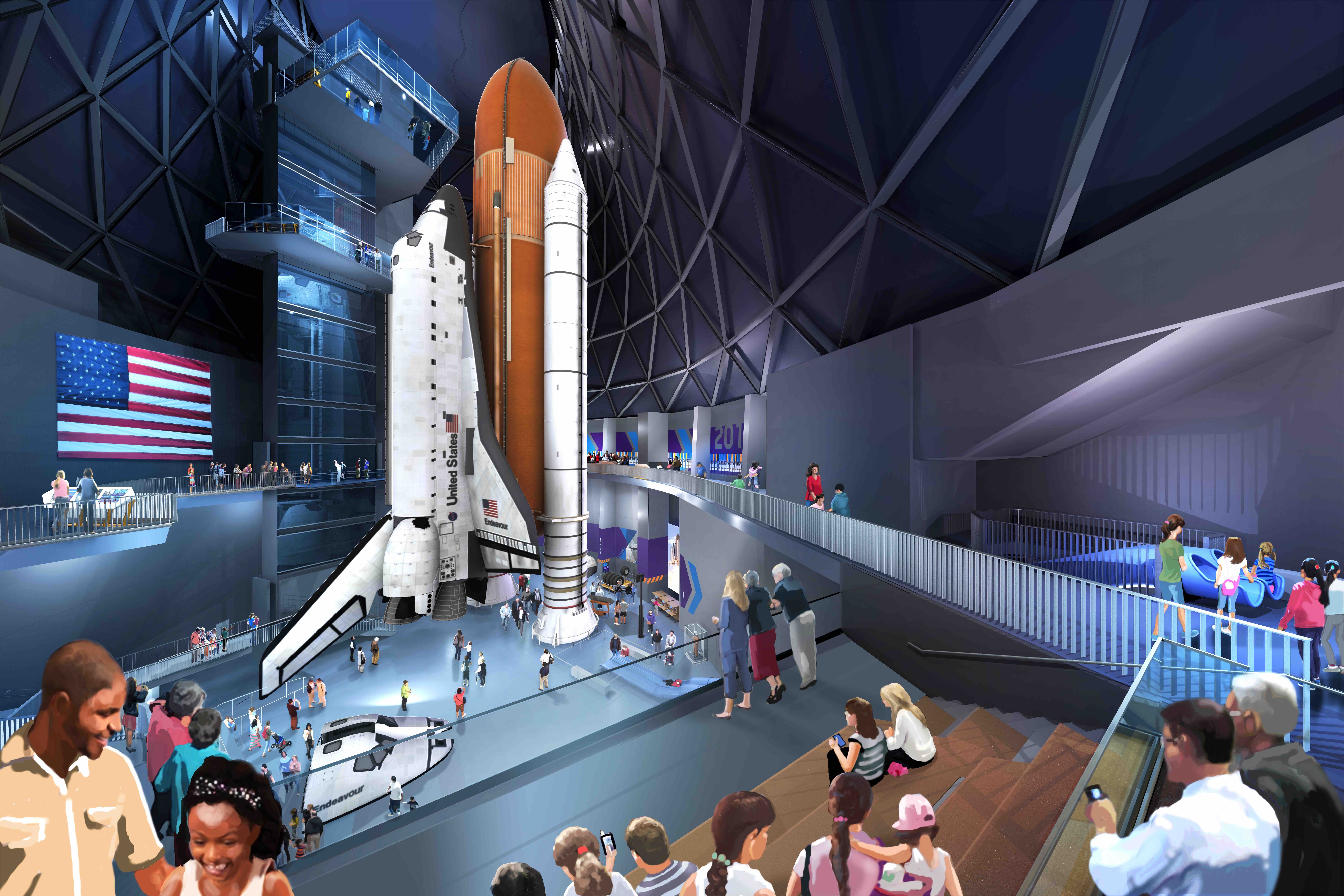 Vea el transbordador espacial Endeavour antes de su gran movimiento – NBC Los Ángeles