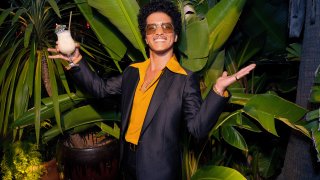 Bruno Mars attends the SelvaRey Pina Colada Party Hosted by Bruno Mars & Anderson .Paak at The Hollywood Roosevelt on July 24, 2022 in Los Angeles, California.