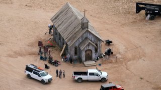 The filming location Bonanza Creek Ranch in Santa Fe, N.M., on Oct. 23, 2021.