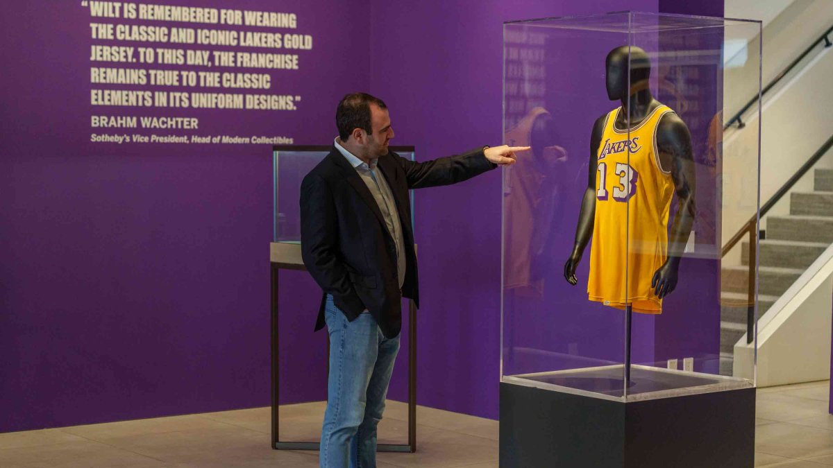 Wilt Chamberlain's jersey from first L.A. Lakers championship team