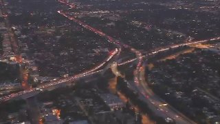 Traffic backs up Friday Sept. 8, 2023 on freeways in Studio City.