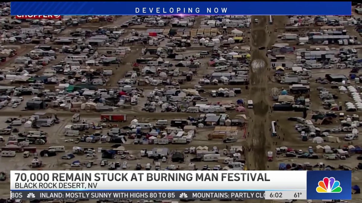 Tens of thousands remain stuck at Burning Man Festival NBC Los Angeles