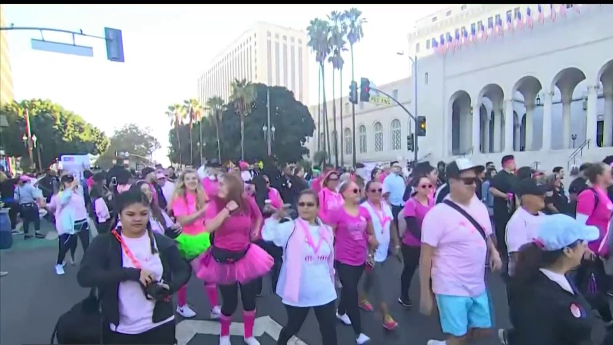 Annual Susan G. Komen walk for breast cancer NBC Los Angeles