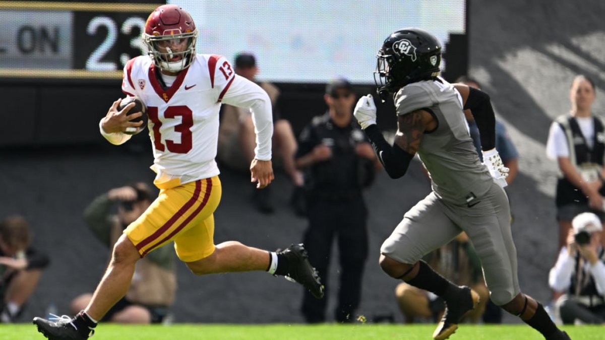Caleb Williams ties career high with 6 TD passes, No. 8 USC withstands late Colorado rally for 48-41 win – NBC Los Angeles