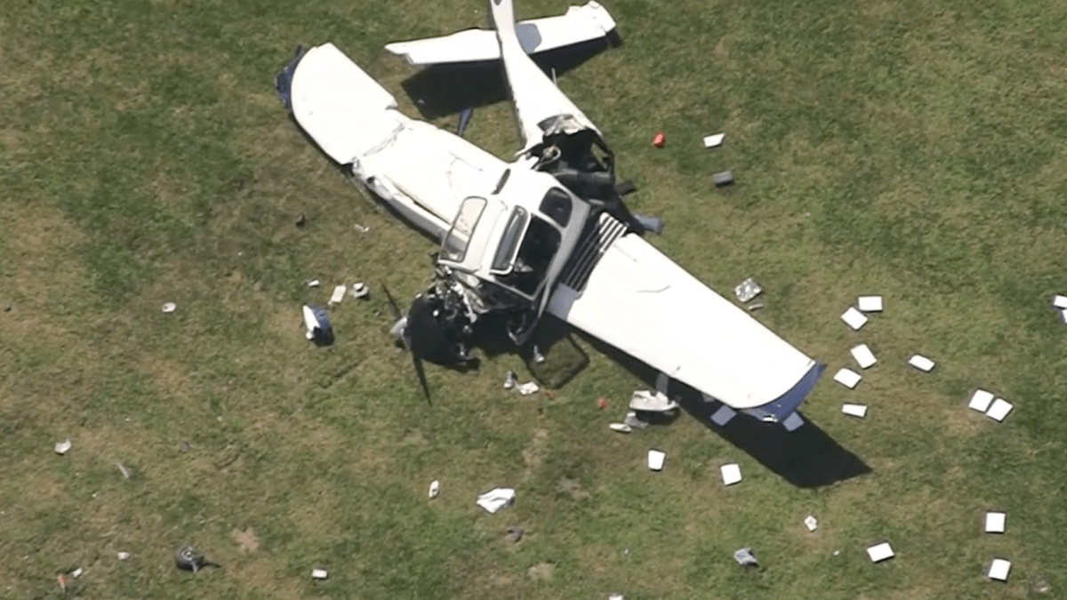 2 hospitalized after small plane crashes on soccer field in Wilmington
