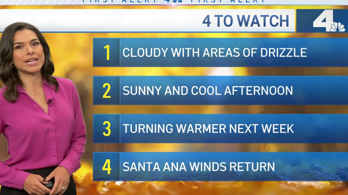 First Alert Forecast: Expect a sunny and cool day – NBC Los Angeles