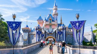 ANAHEIM, CA – JULY 15: General views of Sleeping Beauty Castle at Disneyland on July 15, 2023 in Anaheim, California.  (Photo by AaronP/Bauer-Griffin/GC Images)