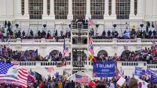 FILE - Insurrectionists loyal to President Donald Trump breach the Capitol in Washington, Jan. 6, 2021.