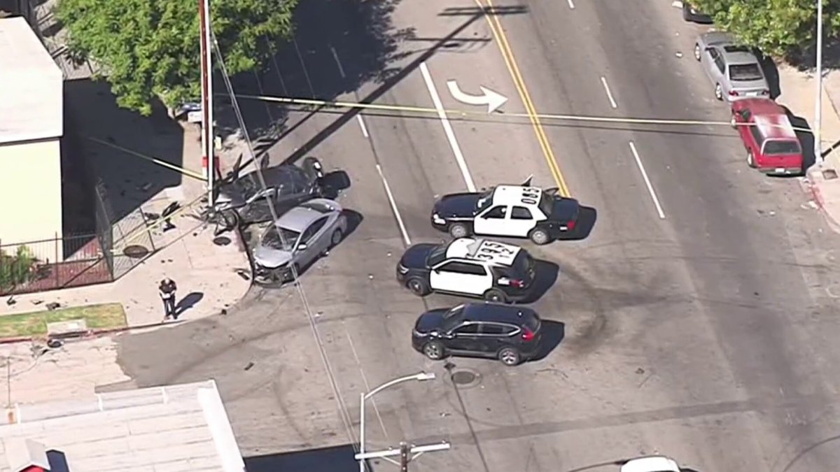 3 car crash in South LA leaves 7 hurt NBC Los Angeles