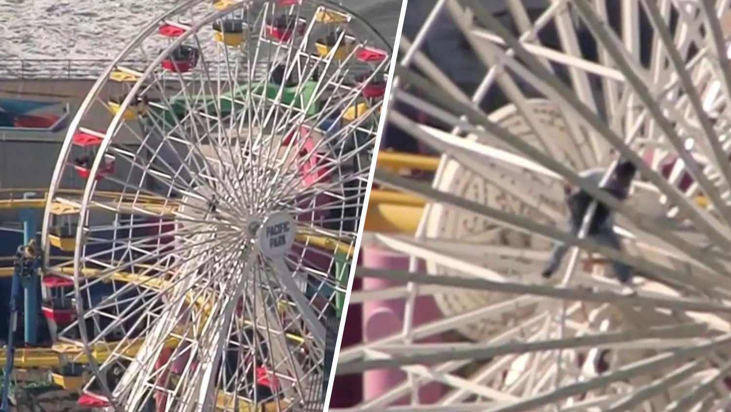 Man in custody after scaling Santa Monica Pier Ferris wheel, saying he had  a bomb - Los Angeles Times