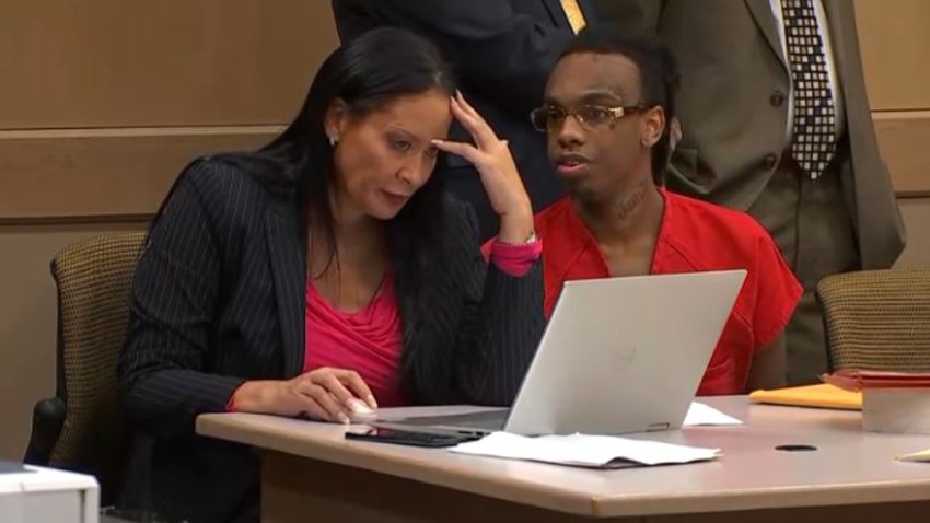 YNW Melly in court on Nov. 2, 2023.