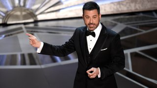 FILE - Host Jimmy Kimmel speaks at the Oscars in Los Angeles on March 4, 2018.