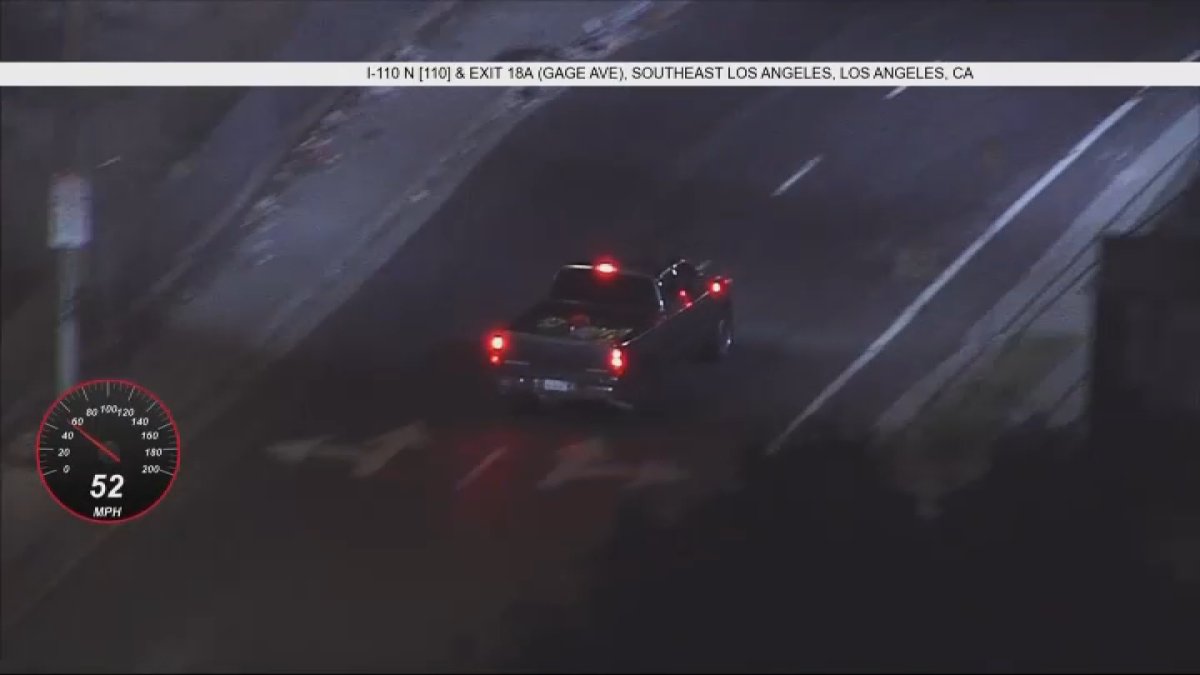 Driver Ditches Pickup After Chase On La Area Freeways Nbc Los Angeles